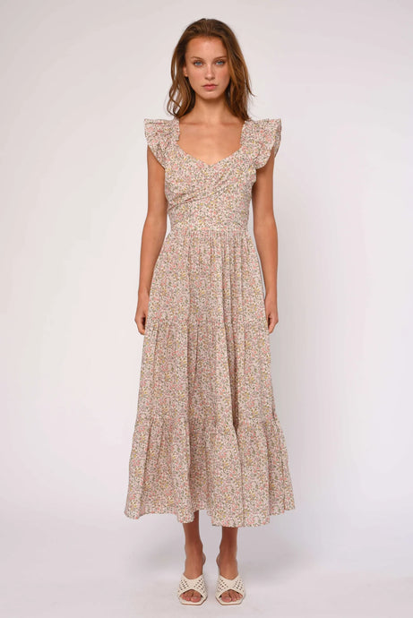thread design bridesmaid dresses Holy Grail Rare 70s Brushed Cotton Origin Liberty Print Midi Dress – The  Pansy Garden main image 1