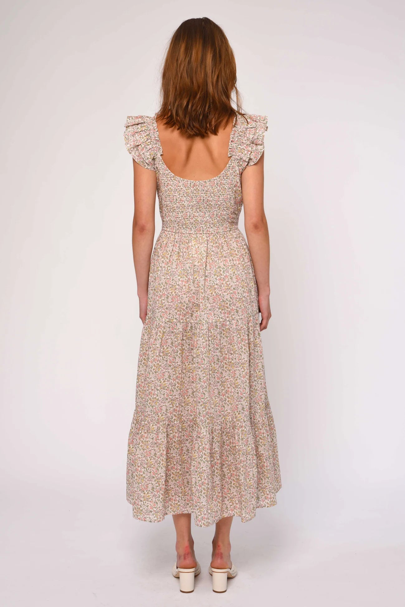 liberty love maxi dress LIBERTY LOVE dusty rose pink chevron lacecrochet maxi dress womans size S