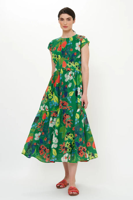 OLIPHANT Cap Sleeve Midi - Sutton Green