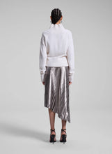 Load image into Gallery viewer, A.L.C. Tracy Metallic Vegan Leather Skirt - Smoky Silver