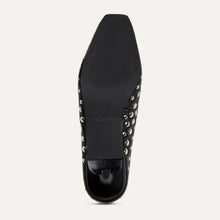 Load image into Gallery viewer, Yosi Samra Tribeca Mule Heel - Studded Black Nappa Leather