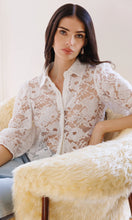 Load image into Gallery viewer, Generation Love Tammy Mesh Lace Shirt - White