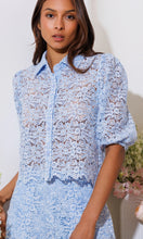 Load image into Gallery viewer, Generation Love Tammy Two Tone Lace Shirt - Light Blue/White