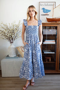 Marea Sasco Dress - Indigo Blossom