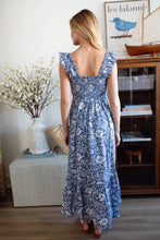 Load image into Gallery viewer, Marea Sasco Dress - Indigo Blossom