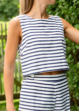 Load image into Gallery viewer, Marea Josie Tank - Navy Nautical Stripe