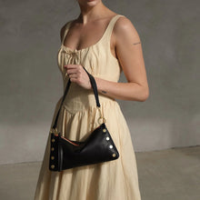 Load image into Gallery viewer, Hammitt Kyle -  Black/Brushed Gold Red Zip