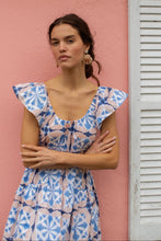 Load image into Gallery viewer, Marea Jane Dress - Blue Cafe Tile