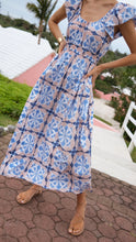 Load image into Gallery viewer, Marea Jane Dress - Blue Cafe Tile