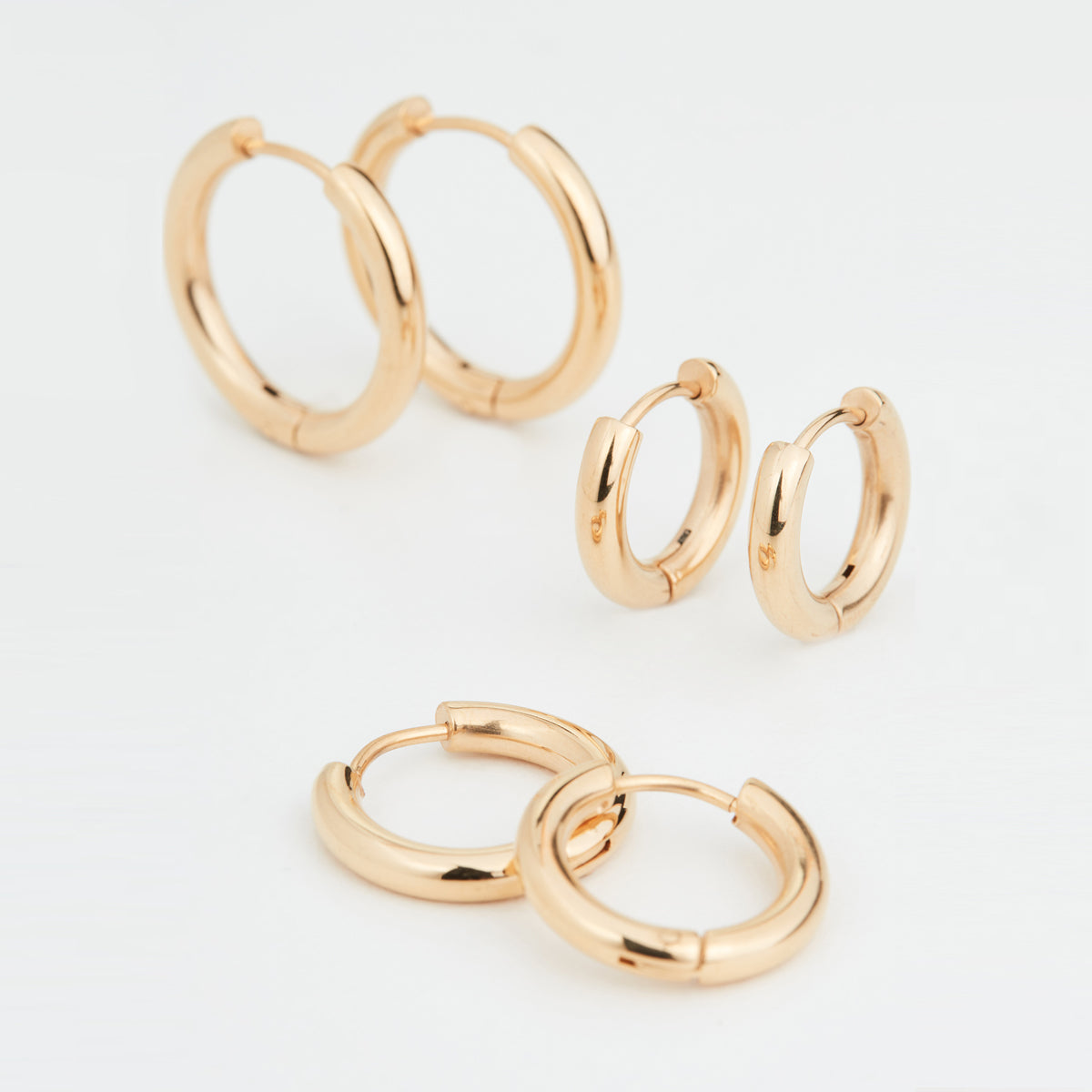 Shashi Triplès Hoops Set - Gold