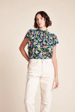 Load image into Gallery viewer, Trovata Carla Highneck Shirt - Wild Hibiscus