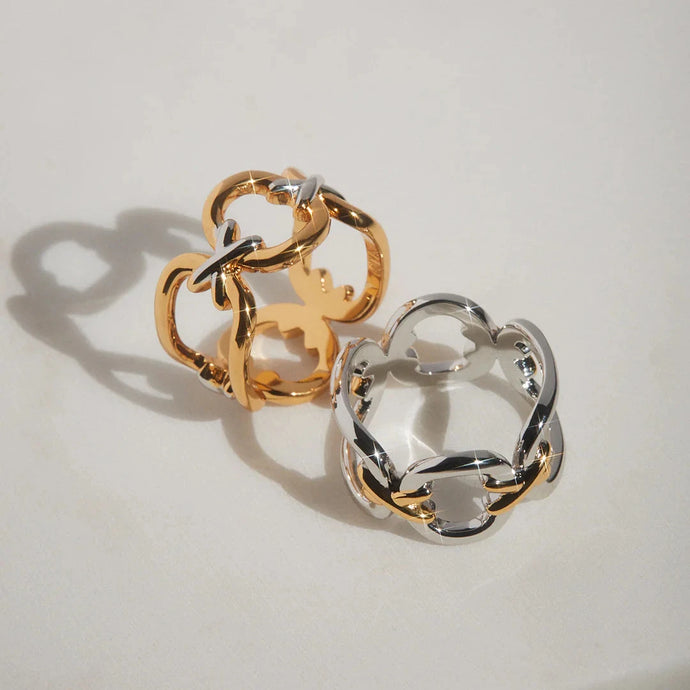 LUV AJ Two-Tone Chain Ring - 2 Colors