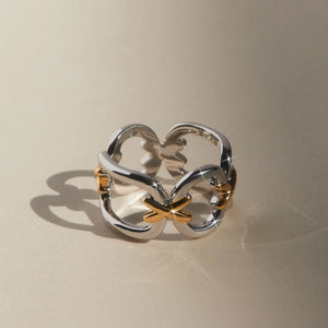 LUV AJ Two-Tone Chain Ring - 2 Colors