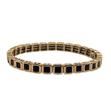 Load image into Gallery viewer, La Lumiere Mini Square Gem Bracelet - Black