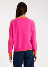 Load image into Gallery viewer, Brodie Striped Sleeve Mini Sweat - Diva Pink