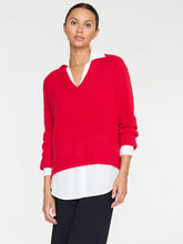 Load image into Gallery viewer, Brochu Walker The Looker Layered V-Neck - Aura Red/White