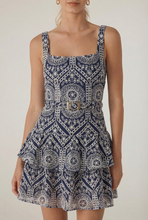 Load image into Gallery viewer, Generation Love Lisette Cotton Eyelet Dress - Navy/White