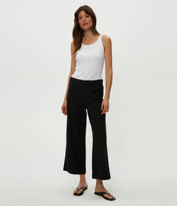 Michael Stars Geraldine Cropped Straight Leg Pant - Black