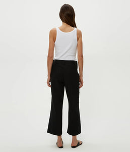 Michael Stars Geraldine Cropped Straight Leg Pant - Black