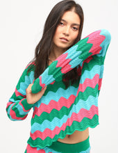 Load image into Gallery viewer, Electric &amp; Rose Jules Sweater - Shamrock/Pink