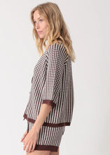 Load image into Gallery viewer, Electric &amp; Rose Lace up Sweater - Cocoa Crochet