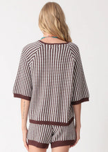 Load image into Gallery viewer, Electric &amp; Rose Lace up Sweater - Cocoa Crochet