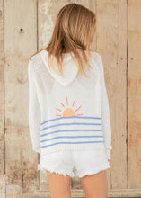 Load image into Gallery viewer, Wooden Ships Sunrise Zip Hoodie Cotton - Breaker White Striped
