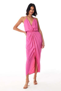 Young Fabulous & Broke Siren Slip Textured Rayon - Pink Flash