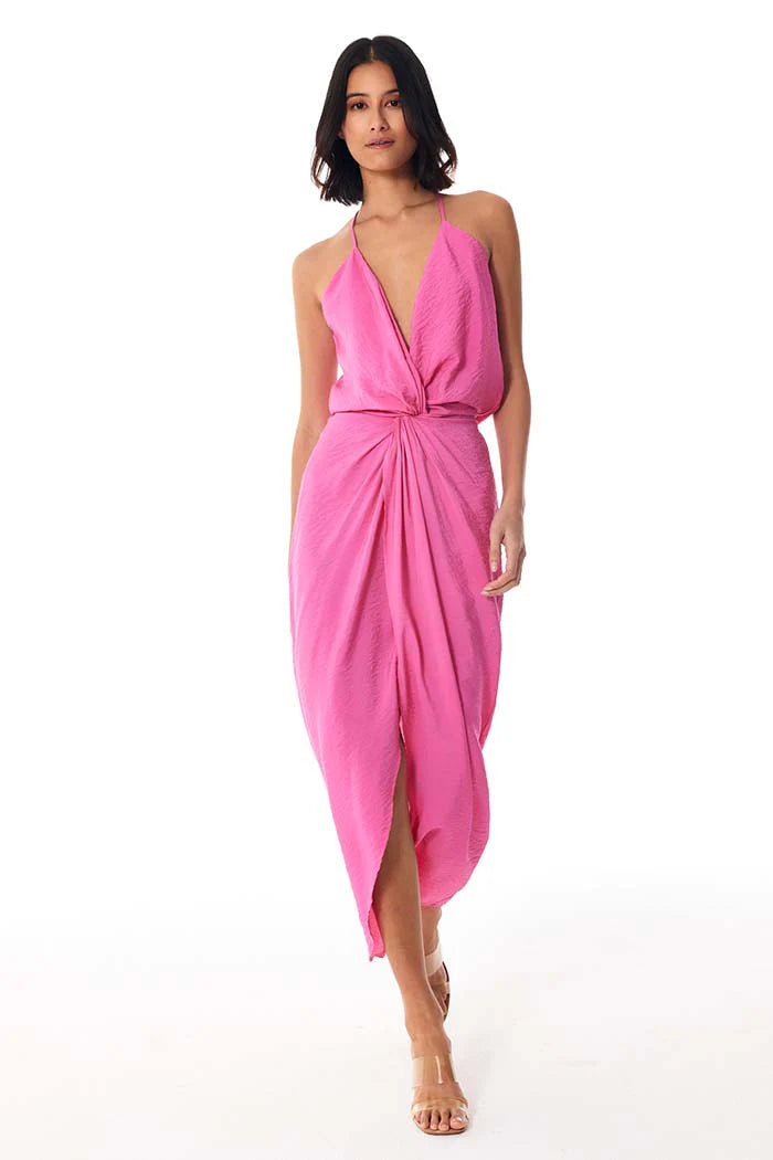 Young Fabulous & Broke Siren Slip Textured Rayon - Pink Flash