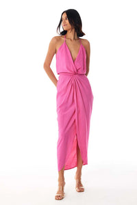 Young Fabulous & Broke Siren Slip Textured Rayon - Pink Flash