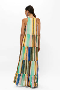 OLIPHANT Long Tiered Tassel Dress - Zanzibar Multi