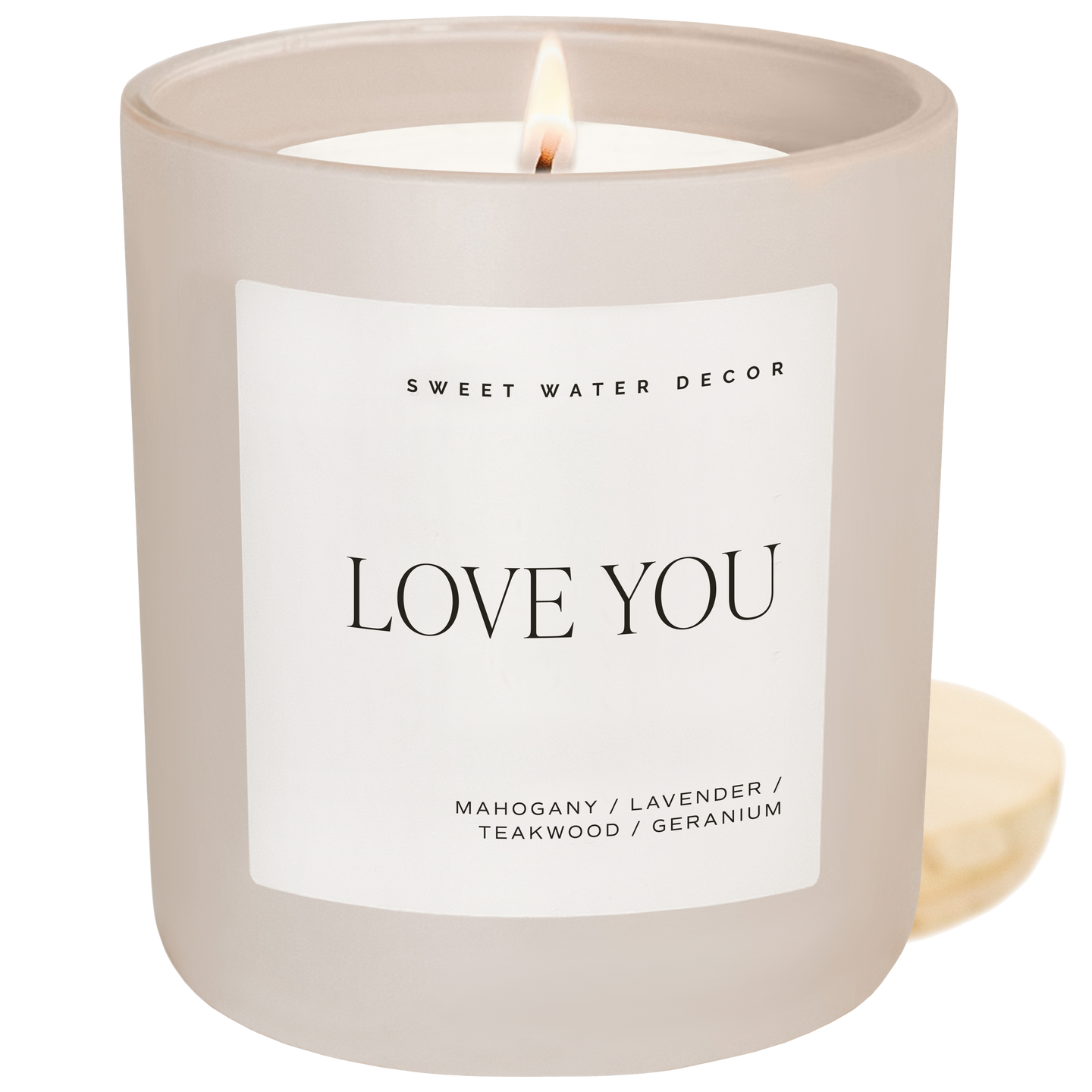 Sweet Water Decor Soy Candle Matte Jar - Love You