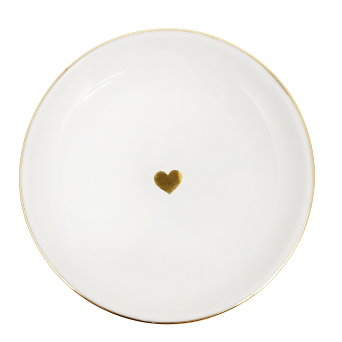 Sweet Water Decor Gold Heart Jewelry Dish