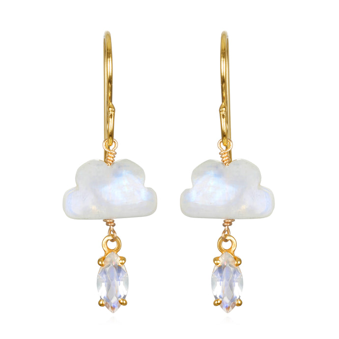 Amelia Rose Jewelry Cloud Dangles - Moonstone