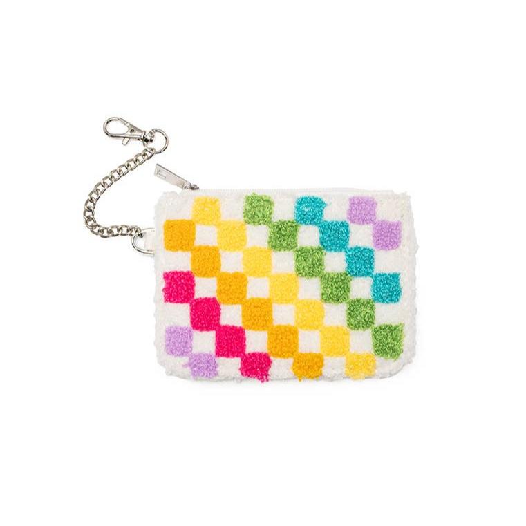 Living Royal Keychain Pouch - Rainbow Checkered