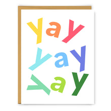 Load image into Gallery viewer, Footnotes Yay Yay Yay Scandi Congrats Greeting Card