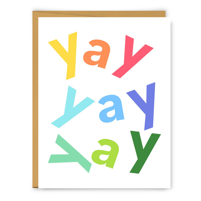 Footnotes Yay Yay Yay Scandi Congrats Greeting Card