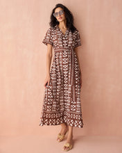 Load image into Gallery viewer, Omika Amira Shirtdress - Nari Cacao