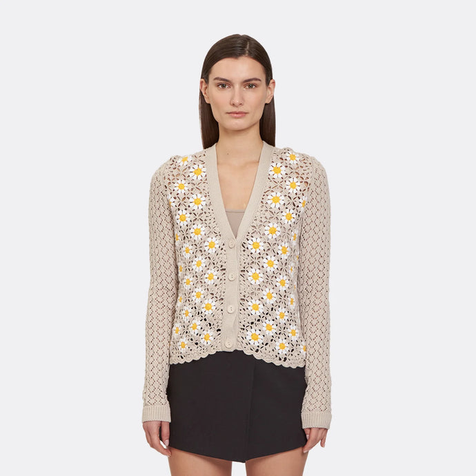 Autumn Cashmere Hand Crochet Daisy Cardigan - 2 Colors