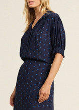 Load image into Gallery viewer, Trovata Gemma Blouse - Azure Polka Dot