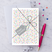 Load image into Gallery viewer, Design With Heart Happy Birthday Bow Greeting Card