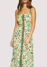 Load image into Gallery viewer, Lost + Wander - Costa Smeralda Midi Dress: GREEN-CREAM / M