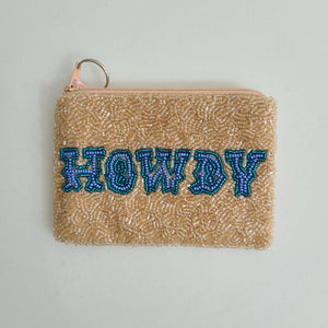 Tiana Designs Beaded Coin Purse - Howdy (3 Colors)