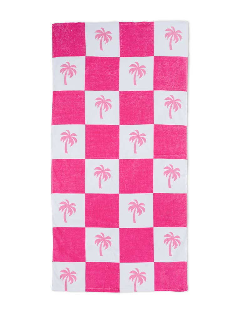 Living Royal Pool Towel - Checker Palm