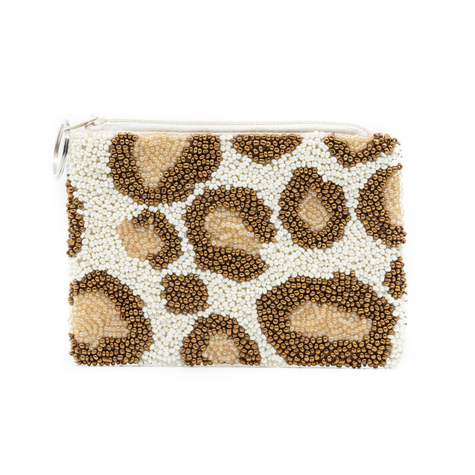 Tiana Designs Beaded Coin Purse - Leopard
