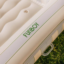 Load image into Gallery viewer, FUNBOY Tanning Pool Lounger - Ivory/Light Blue Stripe