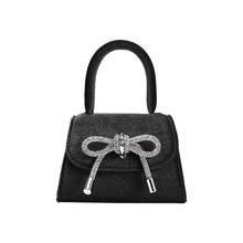 Load image into Gallery viewer, Melie Bianco Sabrina Mini Velvet Top Handle Bag - Black