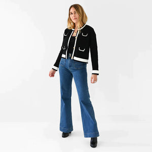 Kerri Rosenthal Beau-Lero Cardigan Sailor - Black