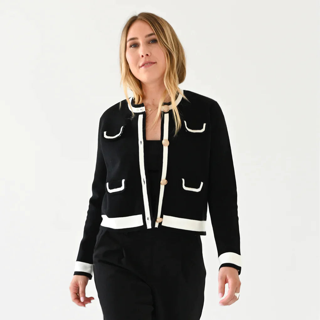 Kerri Rosenthal Beau-Lero Cardigan Sailor - Black