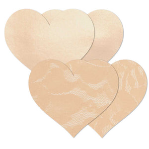 B-Six Nippies Basic Heart Nipple Covers - Creme